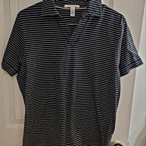 Short sleeve casual pin striped shirt